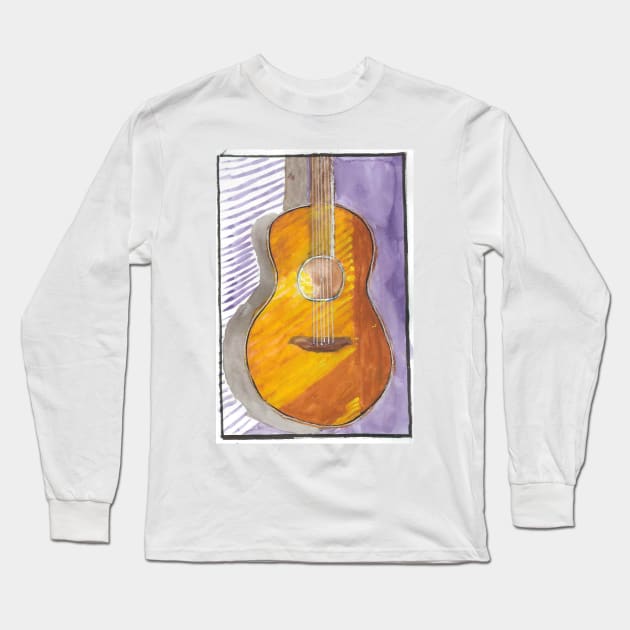 Guitar Long Sleeve T-Shirt by ElizaC